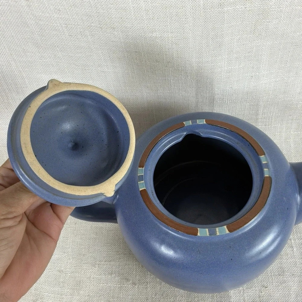 Dansk Mesa Sky Blue Coffee Tea Pot Teapot Southwestern Vintage‎ Portugal EUC